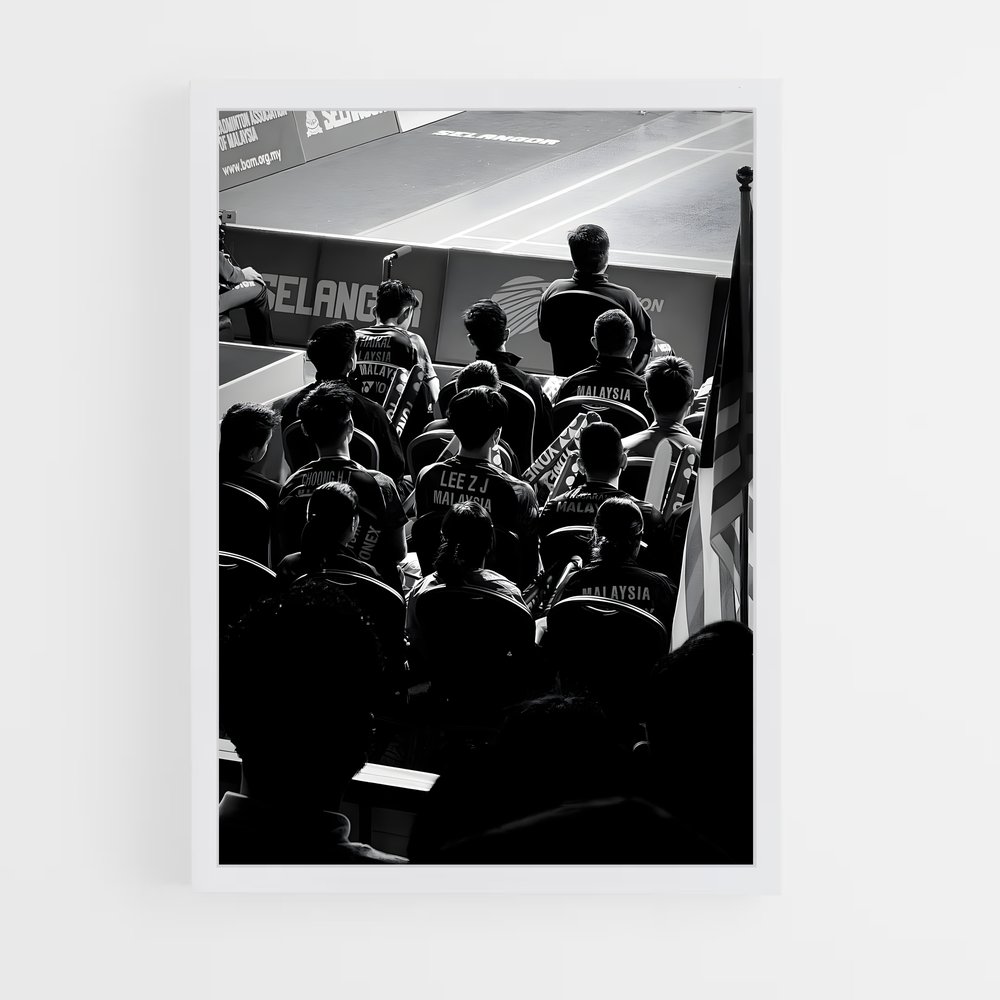 Poster Microphone Champion – affiche Badminton (vue 3)